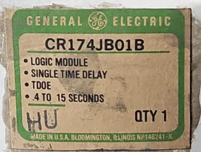 General Eletric CR174JB01B CR174JB01B Logic Module Single Time Delay. Loc3D29
