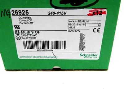 NEW LOT OF 12 SCHNEIDER ELECTRIC 26925 AUXILIARY SWITCH 240-415V