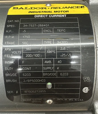 NEW Baldor 34-7537-2684G1