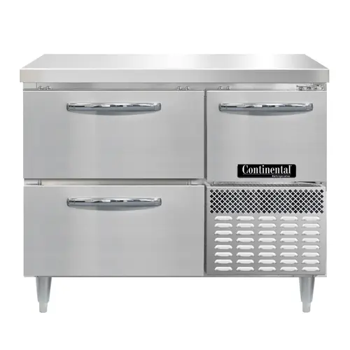 Continental DRA43NSS-D 43" Worktop Refrigerator W/ (2) Sections, 115v