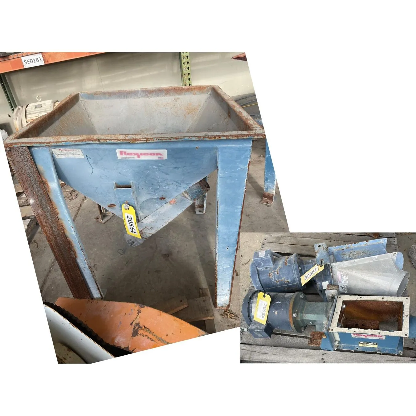 Used 4" Dia x 12' Long Flexicon Flex Screw Auger Conveyor