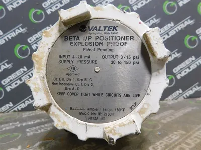 Valtek IP 2100-1 Beta I/P Positioner Explosion Proof 4-20mA 3-15 psi 180°F Used