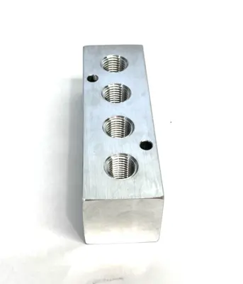 None | 270-Degree Aluminum Block Manifold 4-Station - New Other