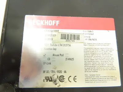 Beckhoff CP7011 1002 12.1" Touch Panel Operator Interface Polaris Series HMI