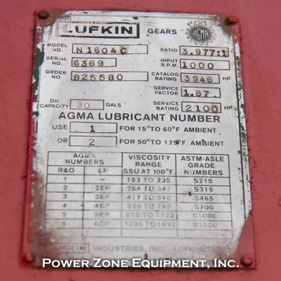 USED LUFKIN N1604C