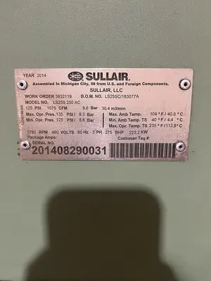 USED SULLAIR LS25S 250 AC