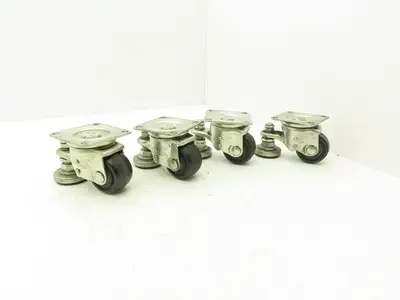 Caster Wheel 65x38mm (2-9/16"x1-1/2") With Stopper Brake Foot Lot of 4