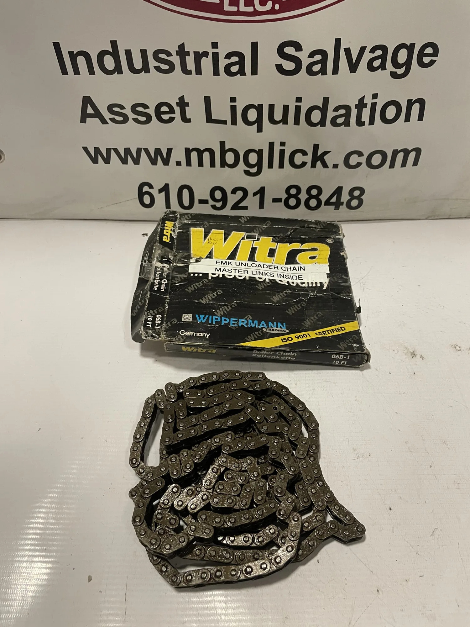 Witra 06B-1 Roller Chain 3/8″ 10ft -NIB