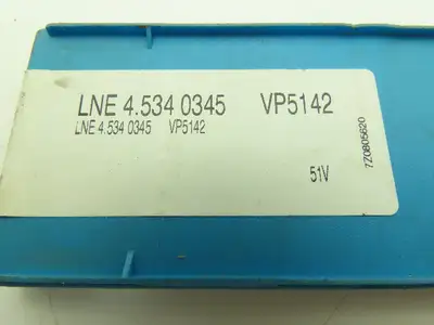 Valenite LNE 4.534 0345 Carbide Insert Grade VP5142   Lot of 10pcs