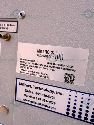 USED MILLROCK MAGNUM MG85B11 FREEZE DRYER LYOPHILIZER W/ 11 SHELVES MFG 2021