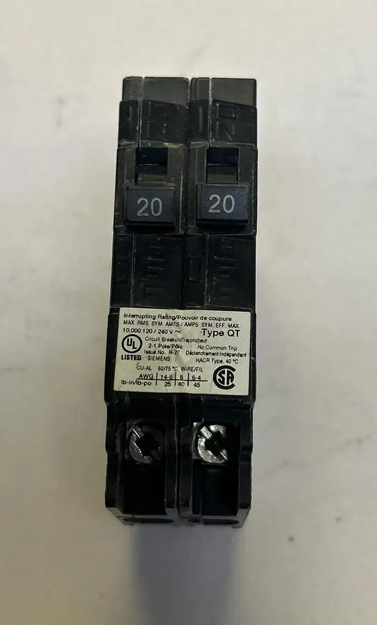 Used SIEMENS Q2020NC Circuit Breakers | Surplus Asset Holdings #1189212
