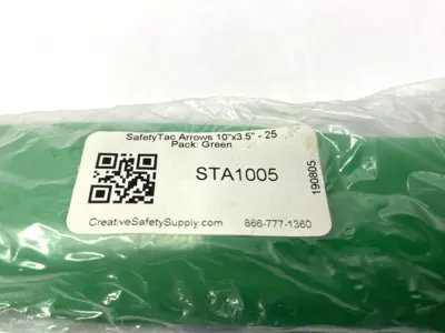 New | in-Stock SAFETYTAC GREEN ARROW FLOOR MARKING STICKER 10" X 3.5" PACKAGE OF 11 Safety Products (Other) Michigan US | Maverick Industrial Sales #1122643