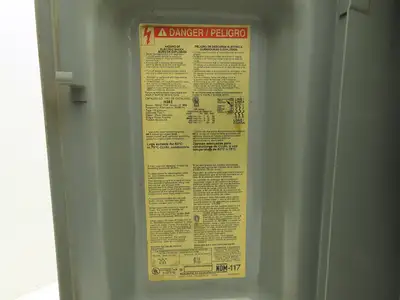 Square D H362 Heavy Duty Fused Safety Disconnect Switch 60A 600VAC Series F1
