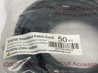PC5PS-2380-50BK | CAT5E Shielded Patch Cord 50ft - New