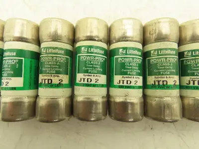 Littelfuse JTD 2 Powr-Pro Time Delay Fuse 2A 600Vac  Lot of 9