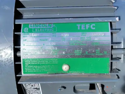 1 hp, 575 volts, 1735 rpm, 143T Electric Motor