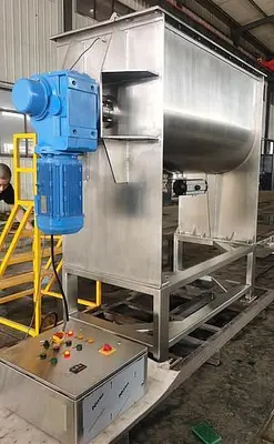New 25 Cubic Foot Stainless Steel Ribbon Mixer, 7 HP #4679809
