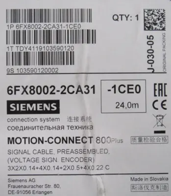 NEW SIEMENS 6FX8002-2CA31-1CEO ENCODER CABLE 6FX80022CA311CEO