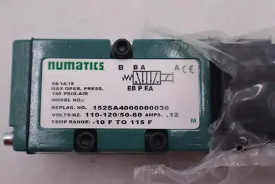 NUMATICS 152SA4006000030 MAX PSIG-AIR 150 STOCK K-2385