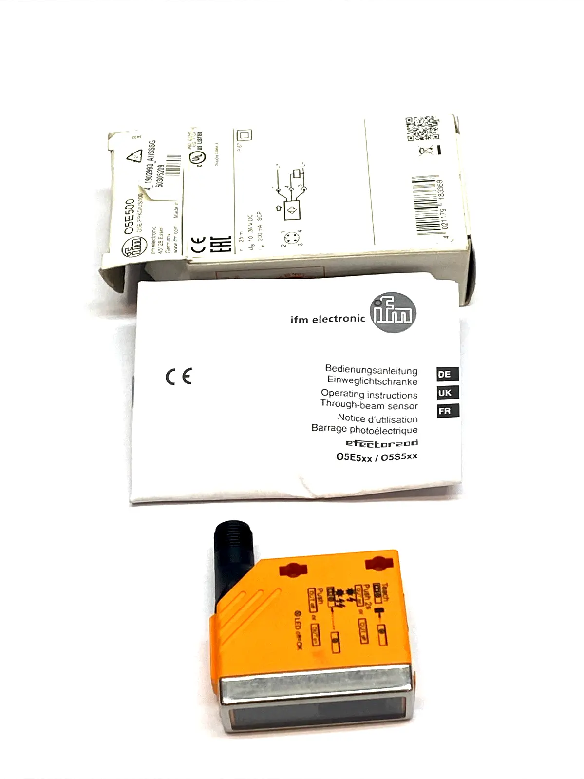 USED IFM THROUGH-BEAM PHOTOELECTRIC SENSOR RECEIVER 25M PNP