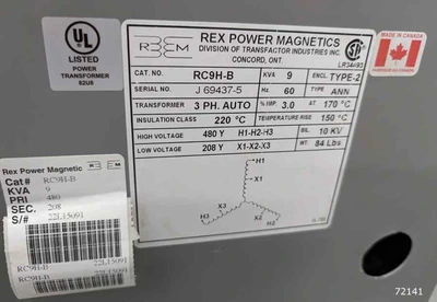 NEW REX POWER MAGNETICS RC9H-B