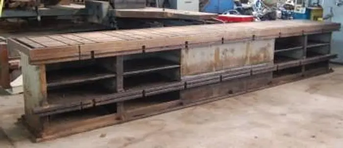 Cast Iron T-Slotted Work Table 35" x 216" (18')