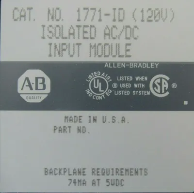 NEW ALLEN BRADLEY 1771-ID INPUT MODULE 1771ID