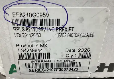 ASCO EF8210G095V SOLENOID VALVE 120/60 6B-4