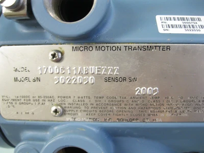USED Micro Motion 1700 C11 AB UEZZZ