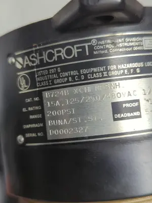 New | in-Stock ASHCROFT 8724BXCHFMFSNH Miscellaneous Equipment (Electrical & Power) Ohio US | Surplus Asset Holdings #1209644