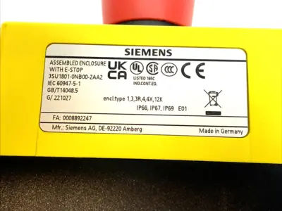 Used SIEMENS HEAVY DUTY ENCLOSURE WITH E-STOP Electrical Boxes | Maverick Industrial Sales #1119825