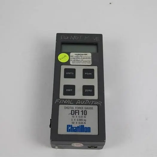 CHATILLON DFI 10 DIGITAL FORCE GAUGE PUSH PULL TESTER 10 LBF X 0.01 LBF