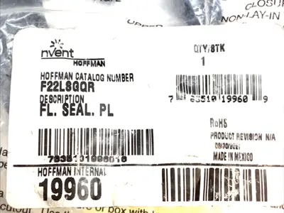 New | in-Stock HOFFMAN QUICK-RELEASE FLAT SEALING PLATE 2.5"X2.5" STEEL Miscellaneous MRO | Maverick Industrial Sales #1121569