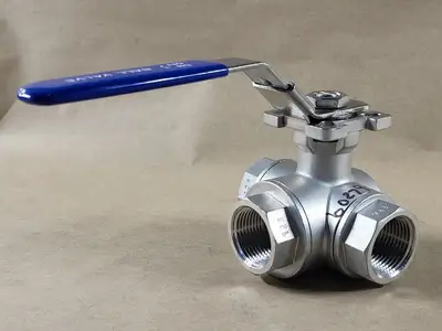 1" 1000 WOG CF8M Ball Valve, 3-Way
