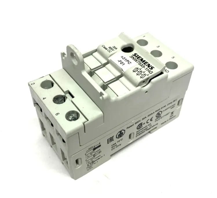 Used SIEMENS SENTRON FUSE HOLDER CLASS CC 3-POLE Fuse Accessories | Maverick Industrial Sales #1108000