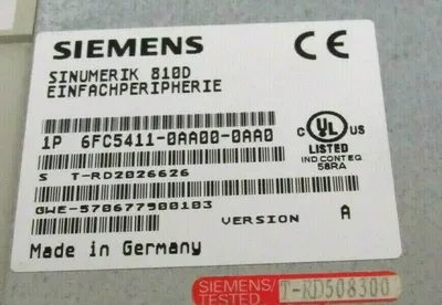 USED SIEMENS 6FC5411-0AA00-0AA0 SINUMERIK 810D I/O MODULE 6FC54110AA000AA0