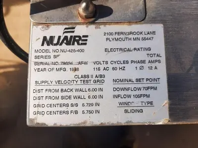 USED 1998 NUAIRE NU-425-400