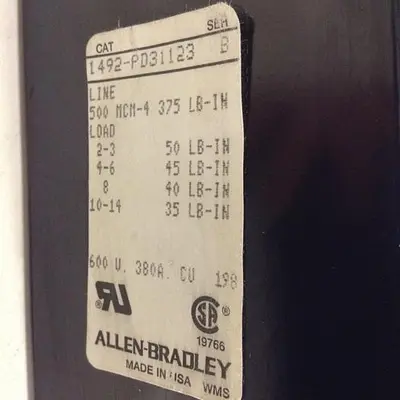 USED ALLEN BRADLEY 1492-PD31123 SER B