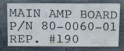 NEW 80-0060-01 MAIN AMP BOARD 80006001