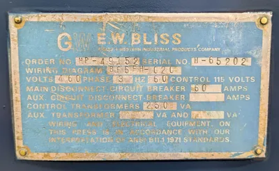 USED 1973 BLISS BLISS C-45 PRESS