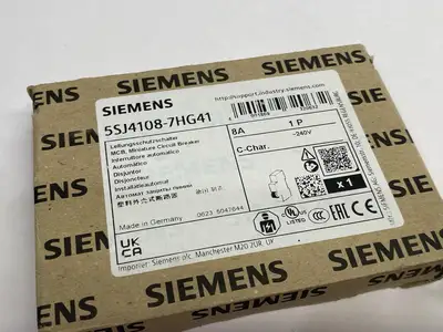 USED SIEMENS MINIATURE CIRCUIT BREAKER 8A 1-POLE C-CHAR.