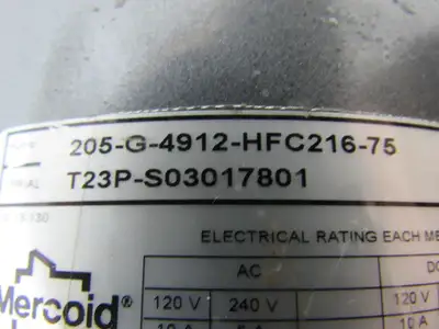 Mercoid 205-G-4912-HFC216-75 Side Mounted-Chamber Type Level Control W/Heat Fins