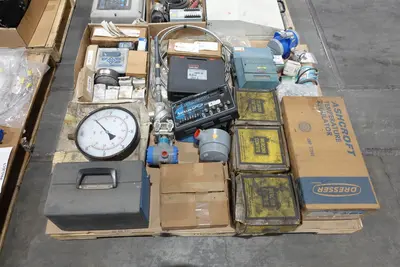 4 PALLETS OF ASSORTED INSTRUMENTATION, TRANSMITTERS, GAUGES, SENSORS, METERS, POSITIONERS