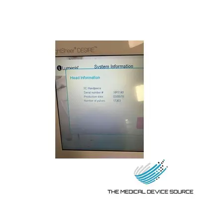 Used 2018 LUMENIS LIGHTSHEER DESIRE Lasers / Laser Systems Texas US | The Medical Device Source #1480977