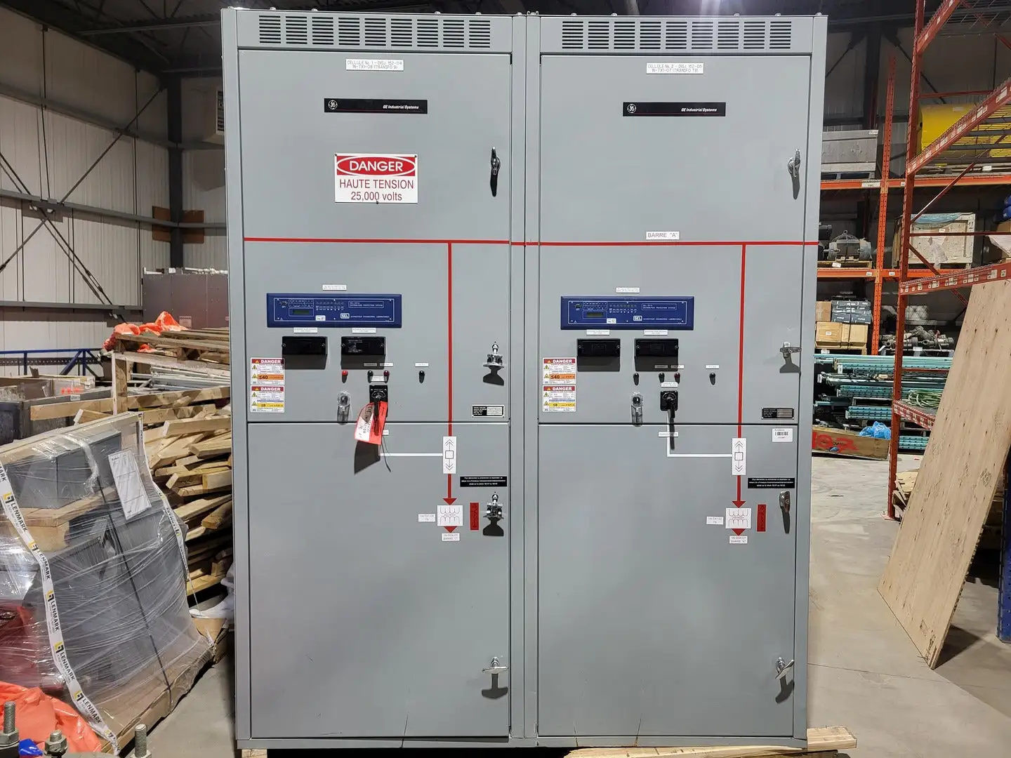 25kV 1200A 3ph Switchgear Unit w/ (2) Power Vac Breaker VB1 27.0-16-0