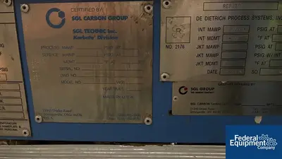 USED SGL Systems 391 Sq Ft SGL Carbon Graphite Heat Exchnager, 90/90#