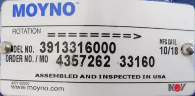 NEW MOYNO 3913316000 PROGRESSING CAVITY PUMP 3913316005 230/460V .5HP
