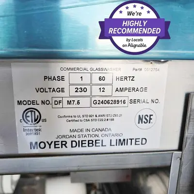 Used MOYER DIEBEL DOYFYN Dishwashers British Columbia CA | Surrey Food Equipment #1399787
