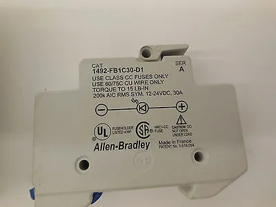 3 NEW ALLEN BRADLEY 1492-FB1C30-D1 FUSE HOLDER 1492FB1C30D1