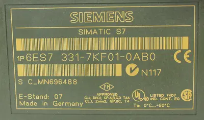 USED SIEMENS 6ES7 331-7KF01-0AB0